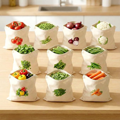 Cotton Reusable Vegetable Bags