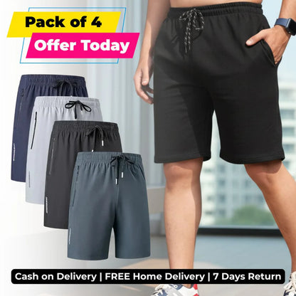 Men’s Premium High-Quality Stretchable Shorts | Pack of 4