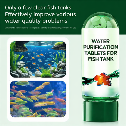 Aquarium Purifying Tablets – Safe for All Types of Fish | 1 to 4 tabs per tank