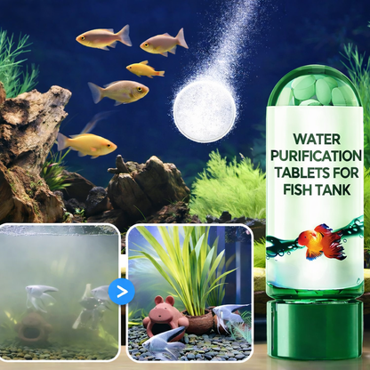Aquarium Purifying Tablets – Safe for All Types of Fish | 1 to 4 tabs per tank